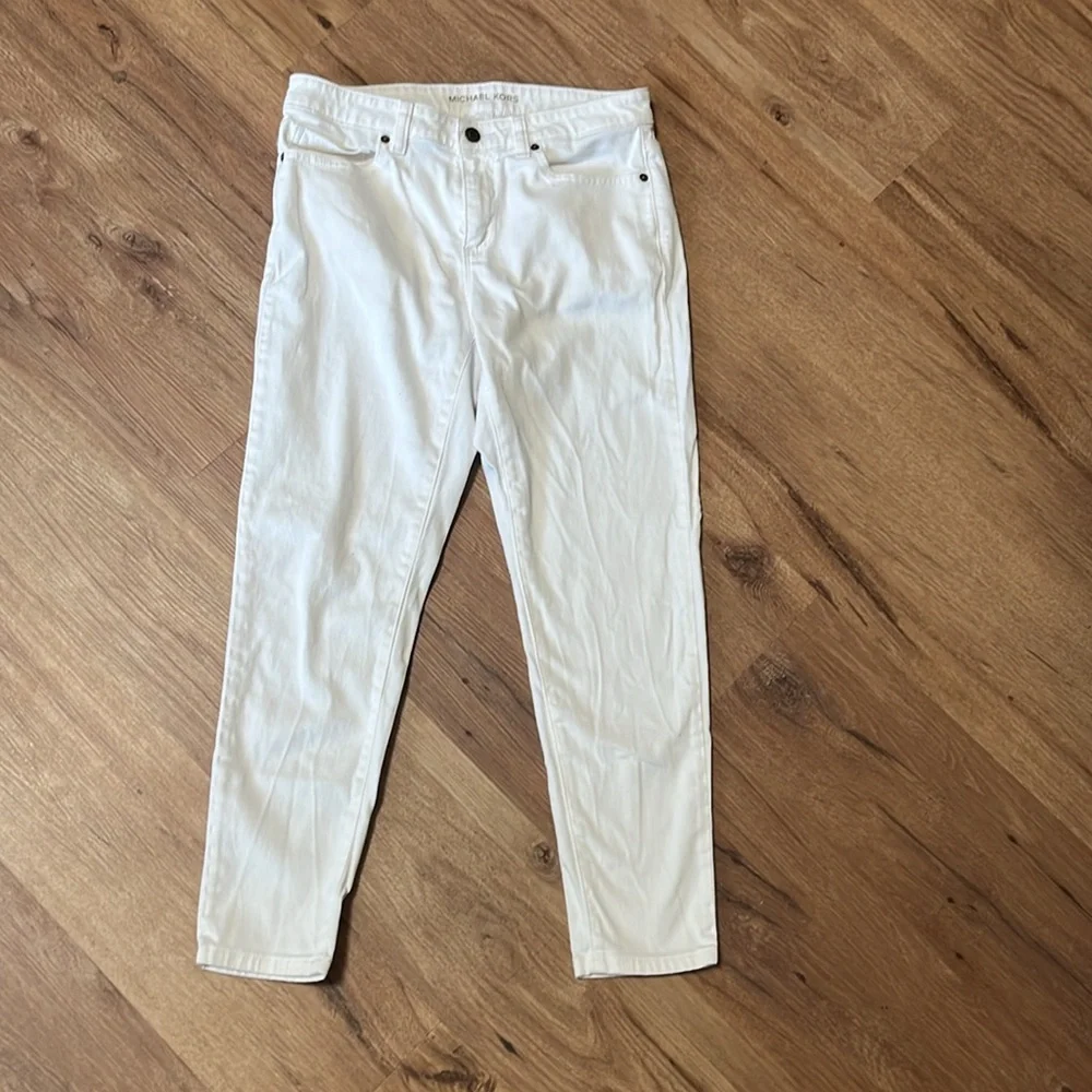 Michael Kors cropped, skinny denim jeans, size 8